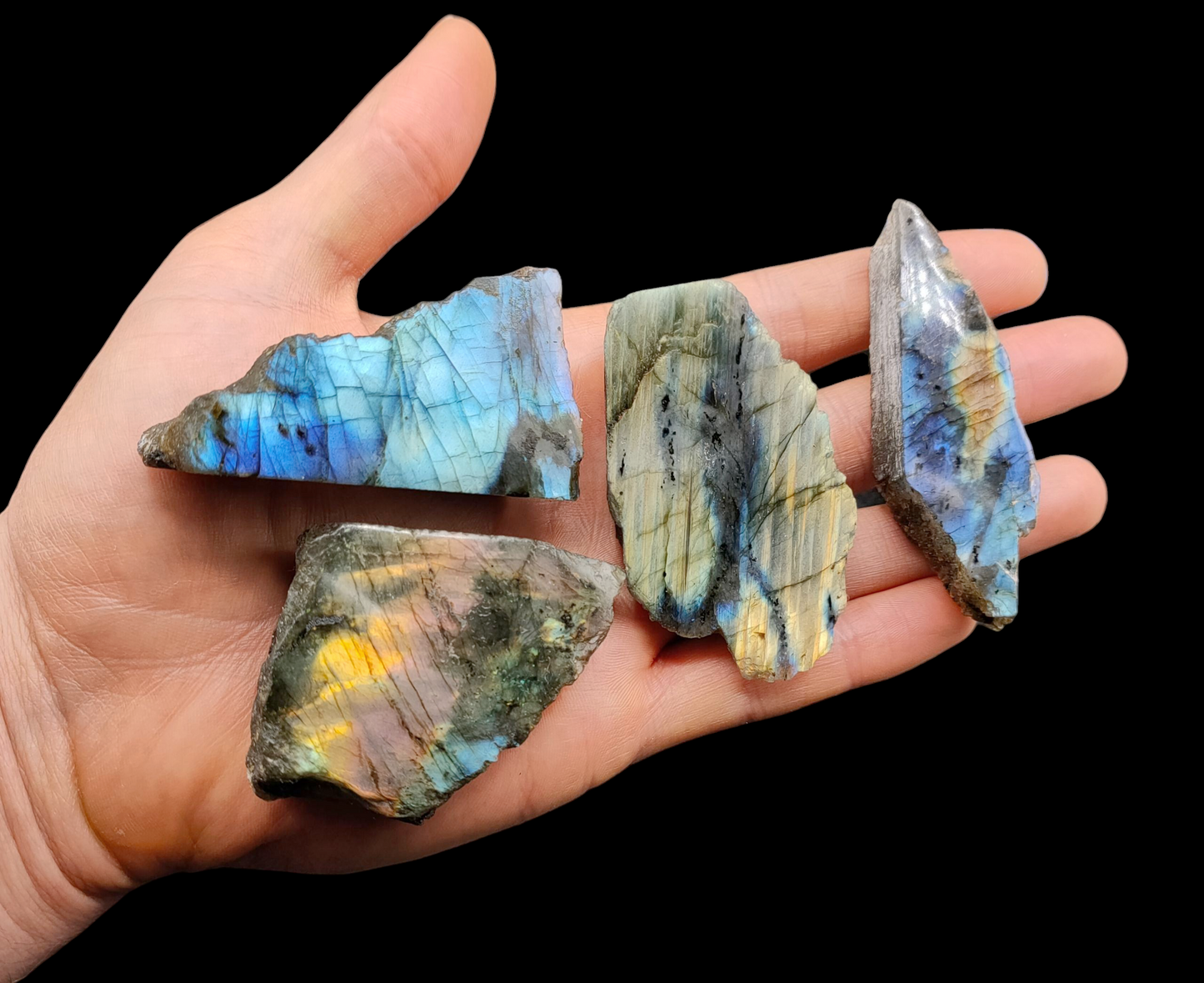 2KG Labradorite polished Slabs