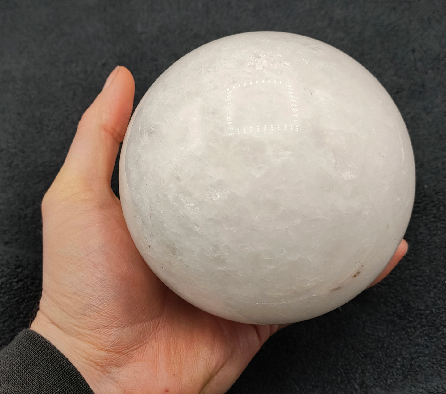 Large White Quartz Sphere 118mm