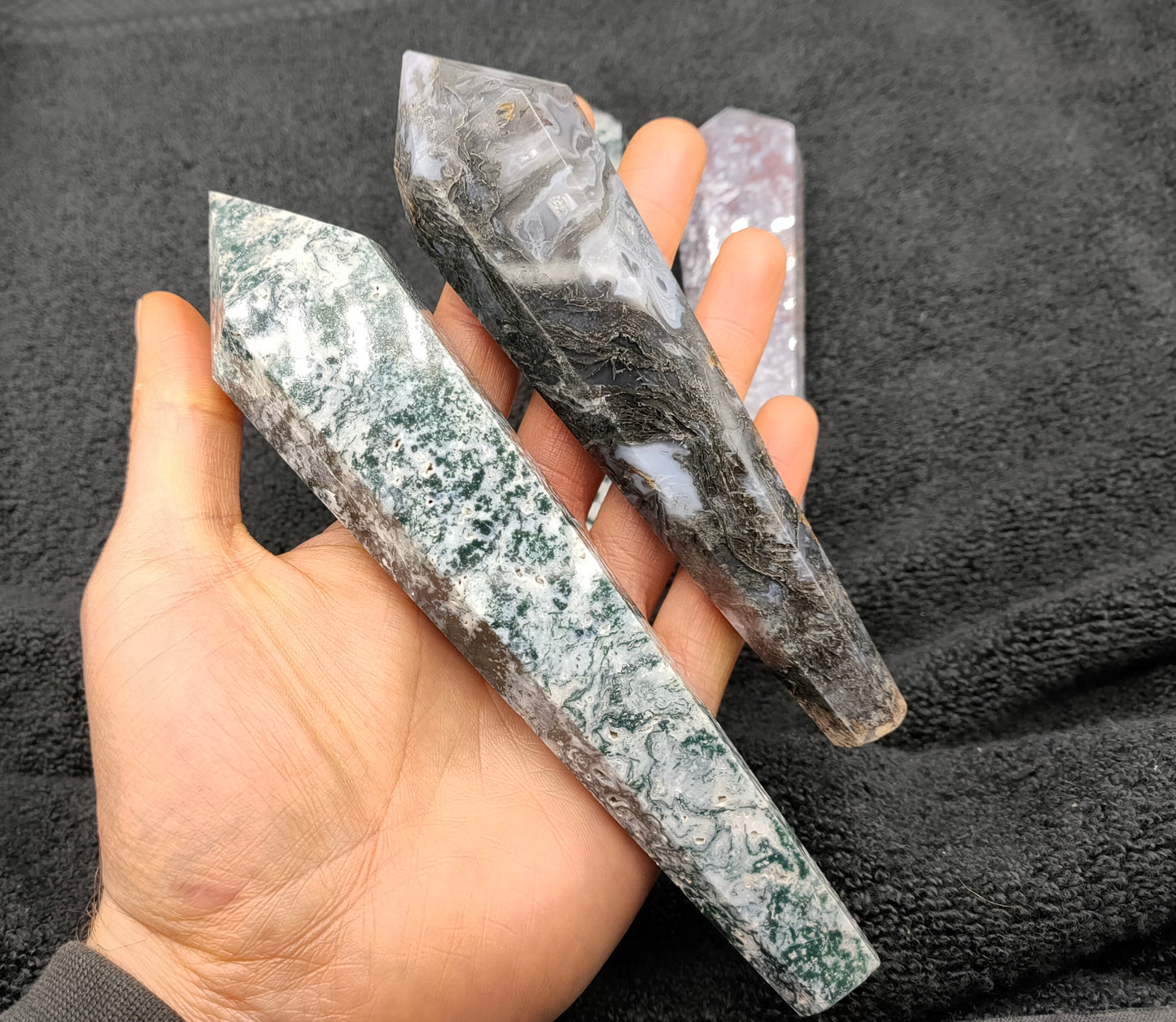1KG Moss Agate Wands