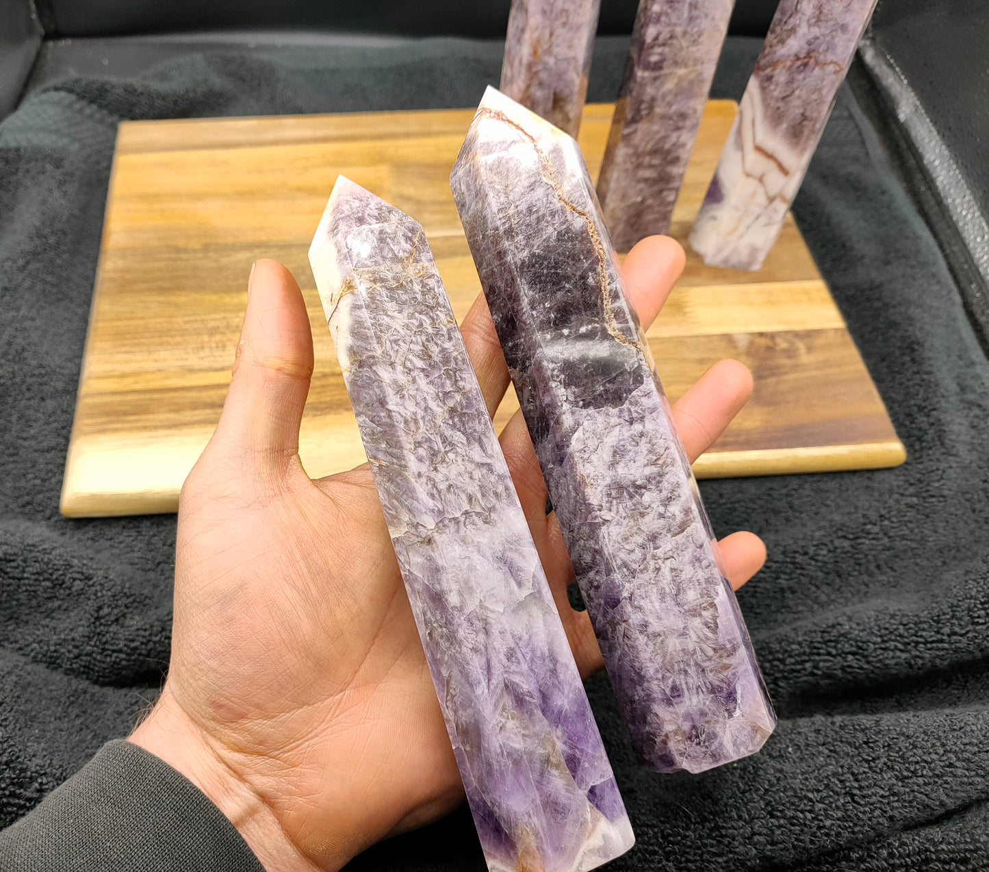 2KG Large Amethyst Towers