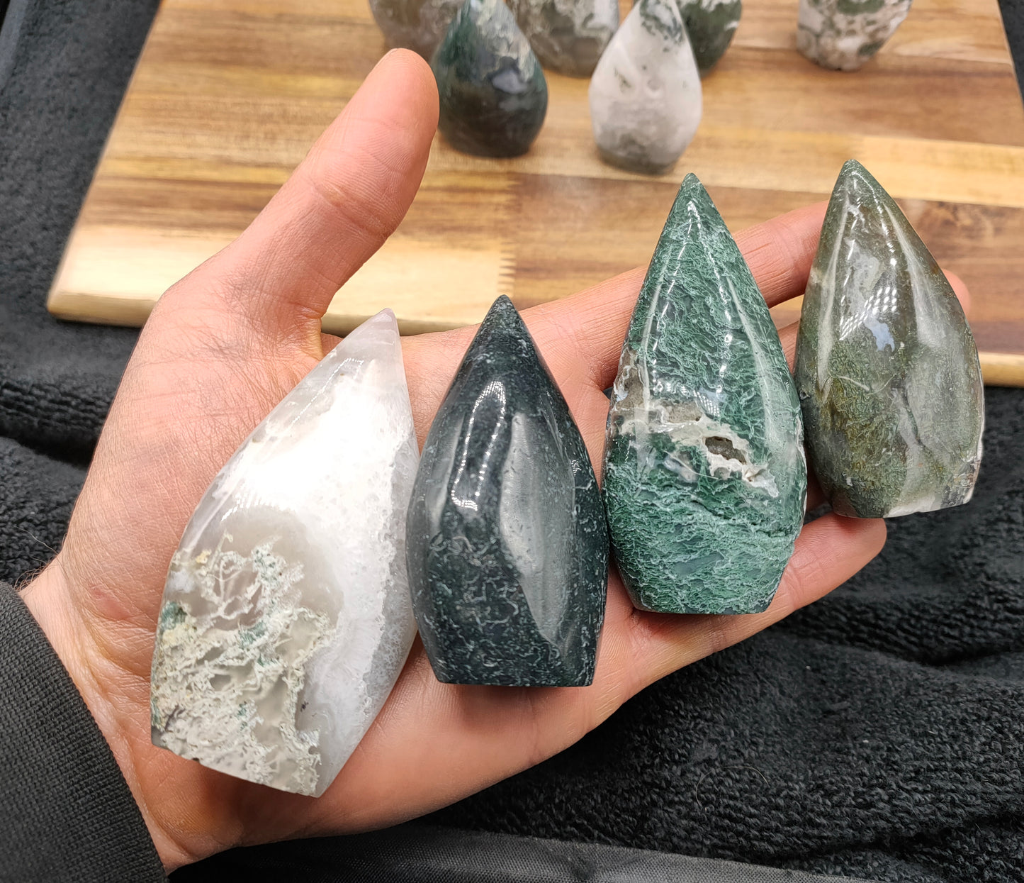 1KG small Moss agate Freeforms