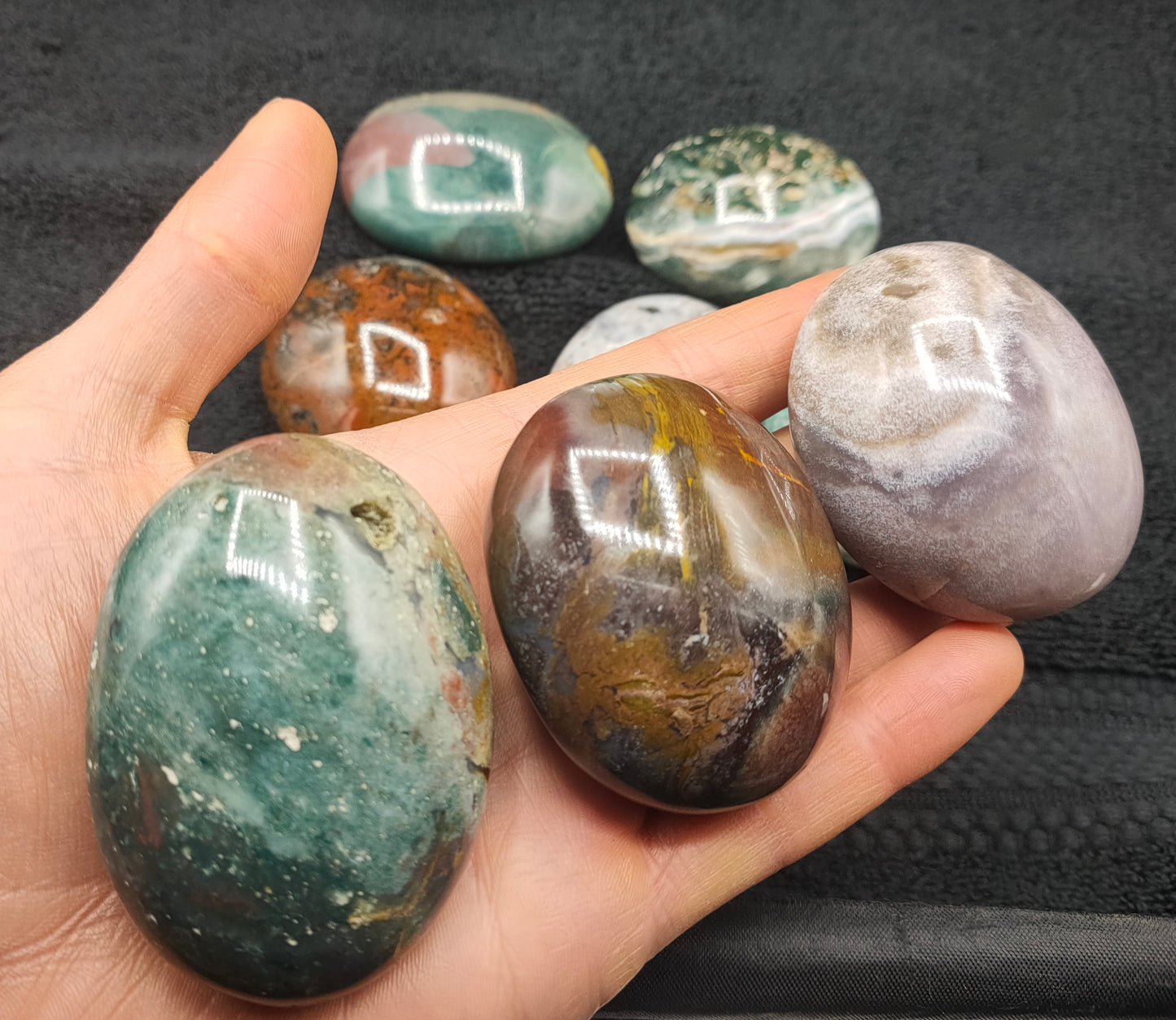 1KG Ocean Jasper Palm Stones
