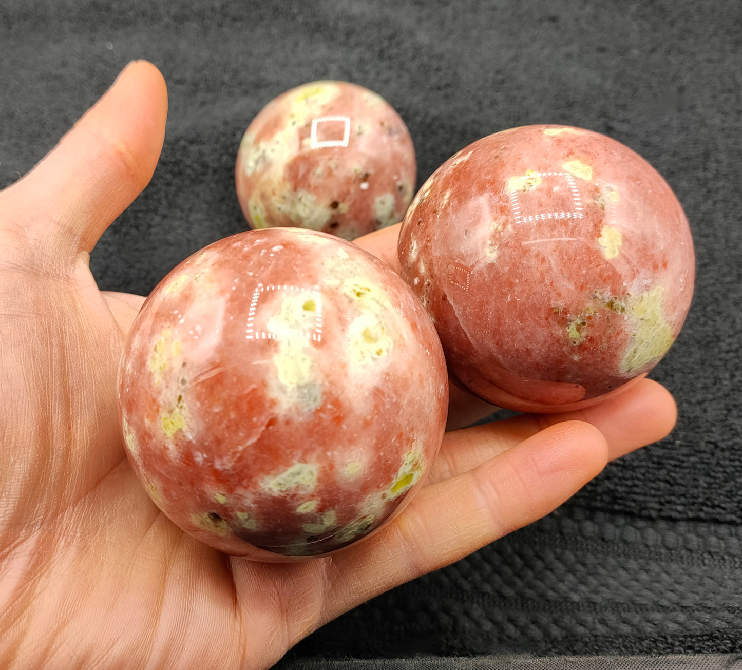 1KG Pink Aventurine & Serpentine Sphere's