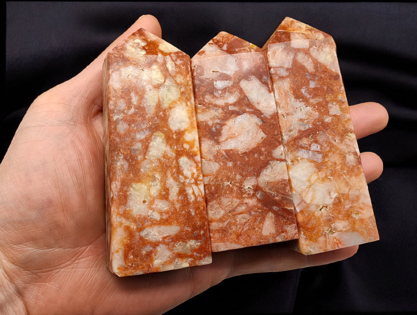 1KG Chunky Red Brecciated Jasper Towers