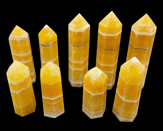 1KG Yellow Calcite Towers