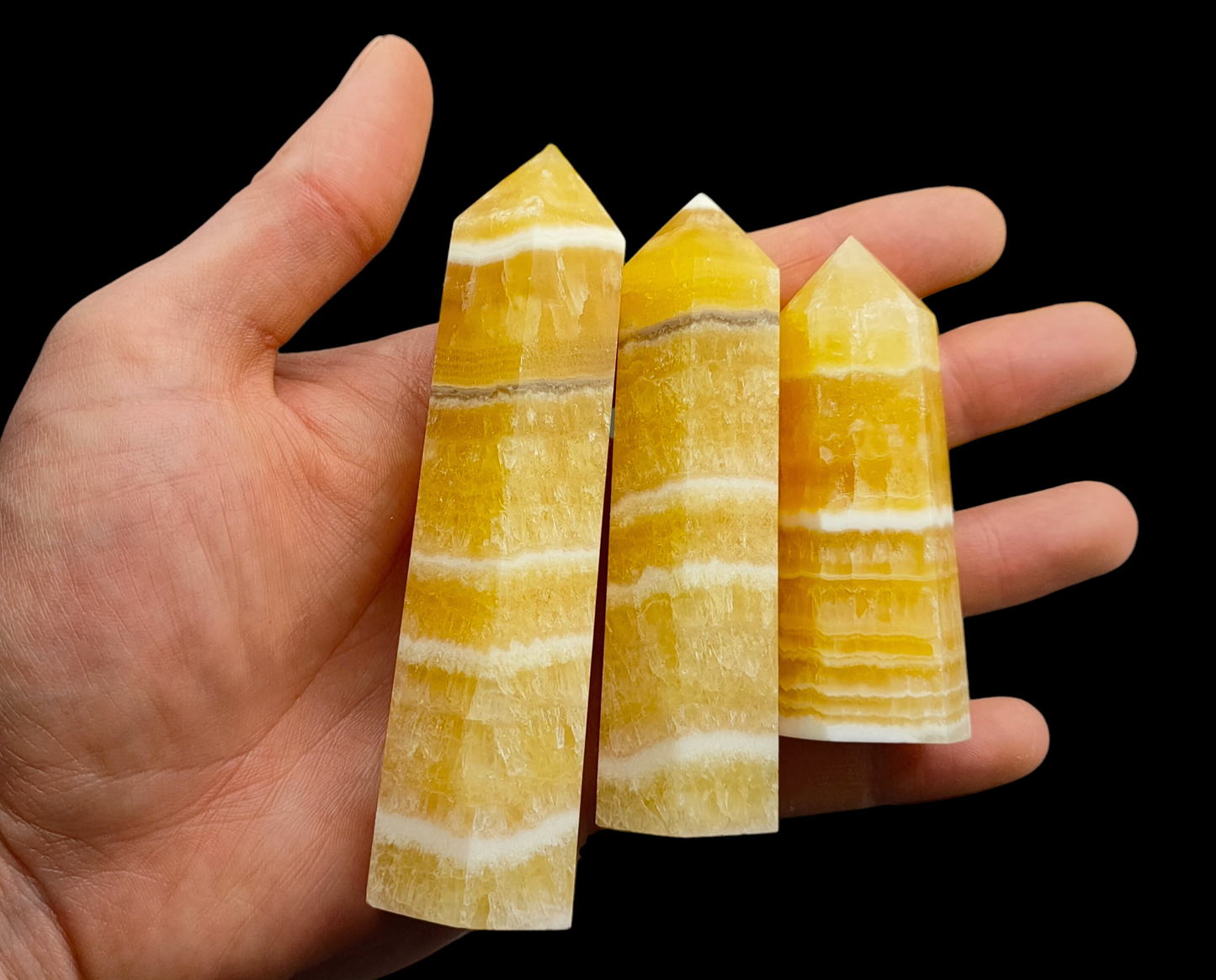 1KG Yellow Calcite Towers