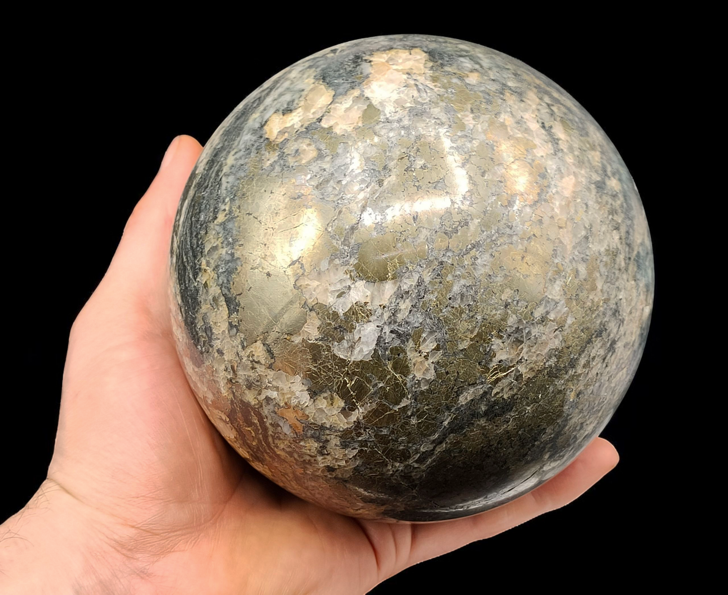 XL Brecciated Pyrite Sphere 135mm