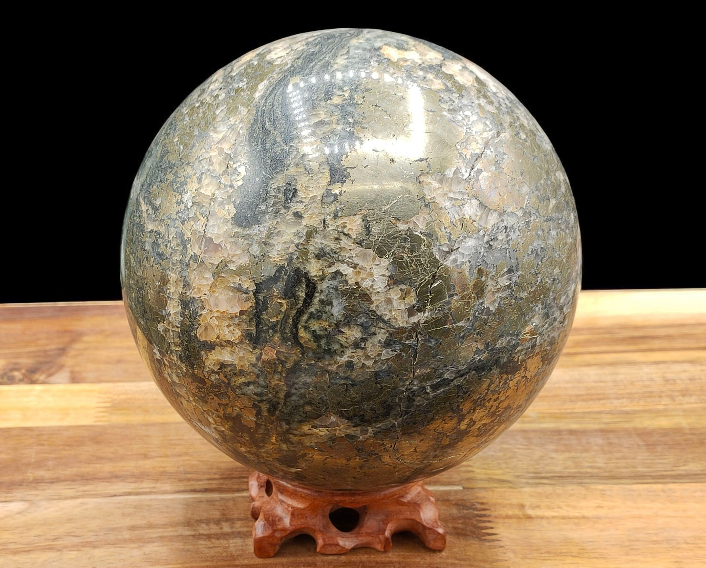 XL Brecciated Pyrite Sphere 135mm