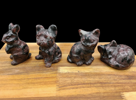 1KG+ Garnet Animal Carvings