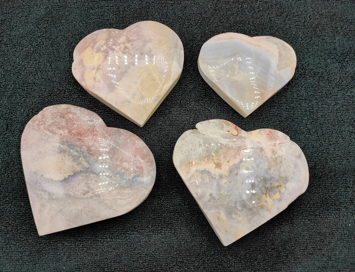 2KG Large Dark Pink Amethyst Hearts