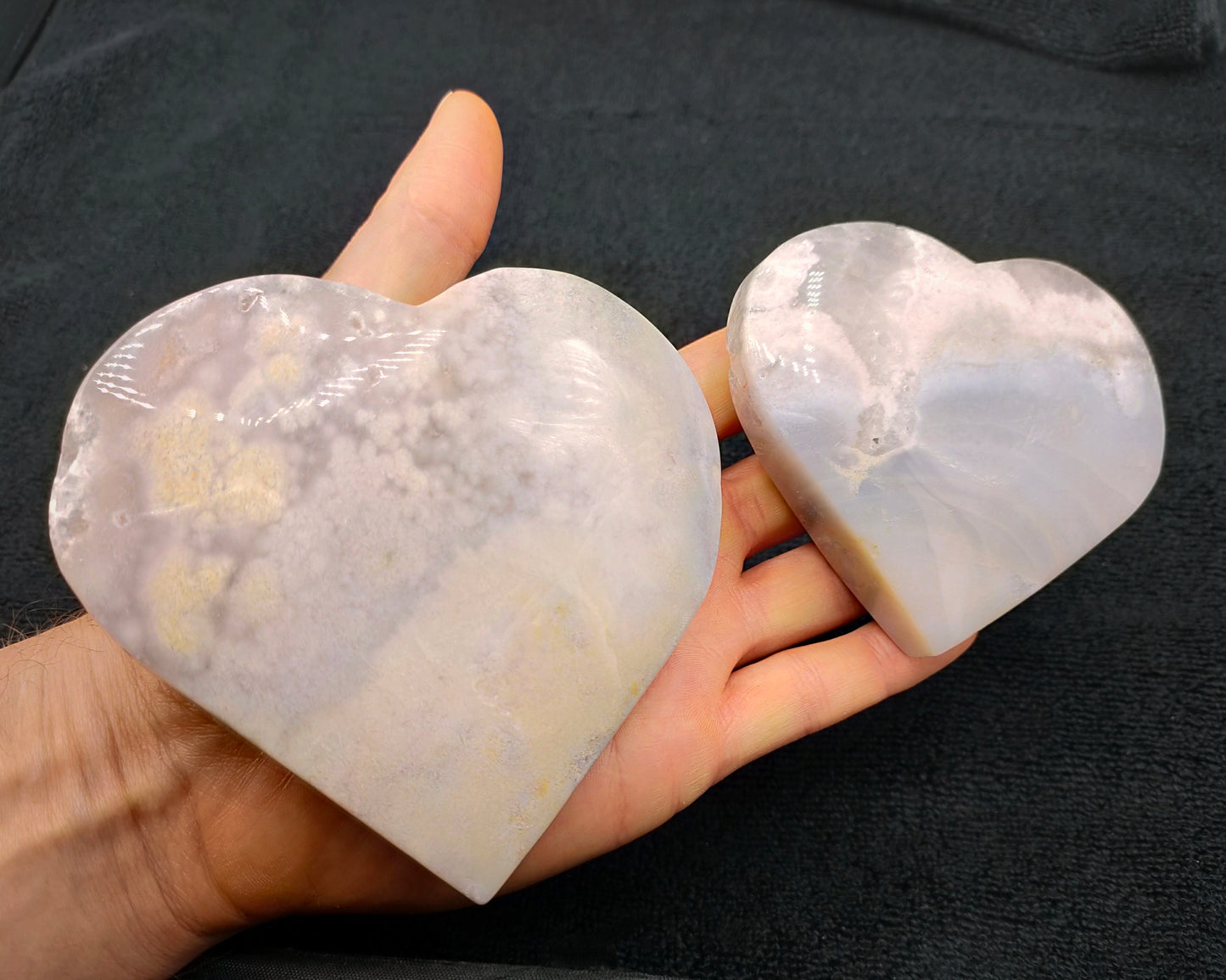 2KG Large Dark Pink Amethyst Hearts