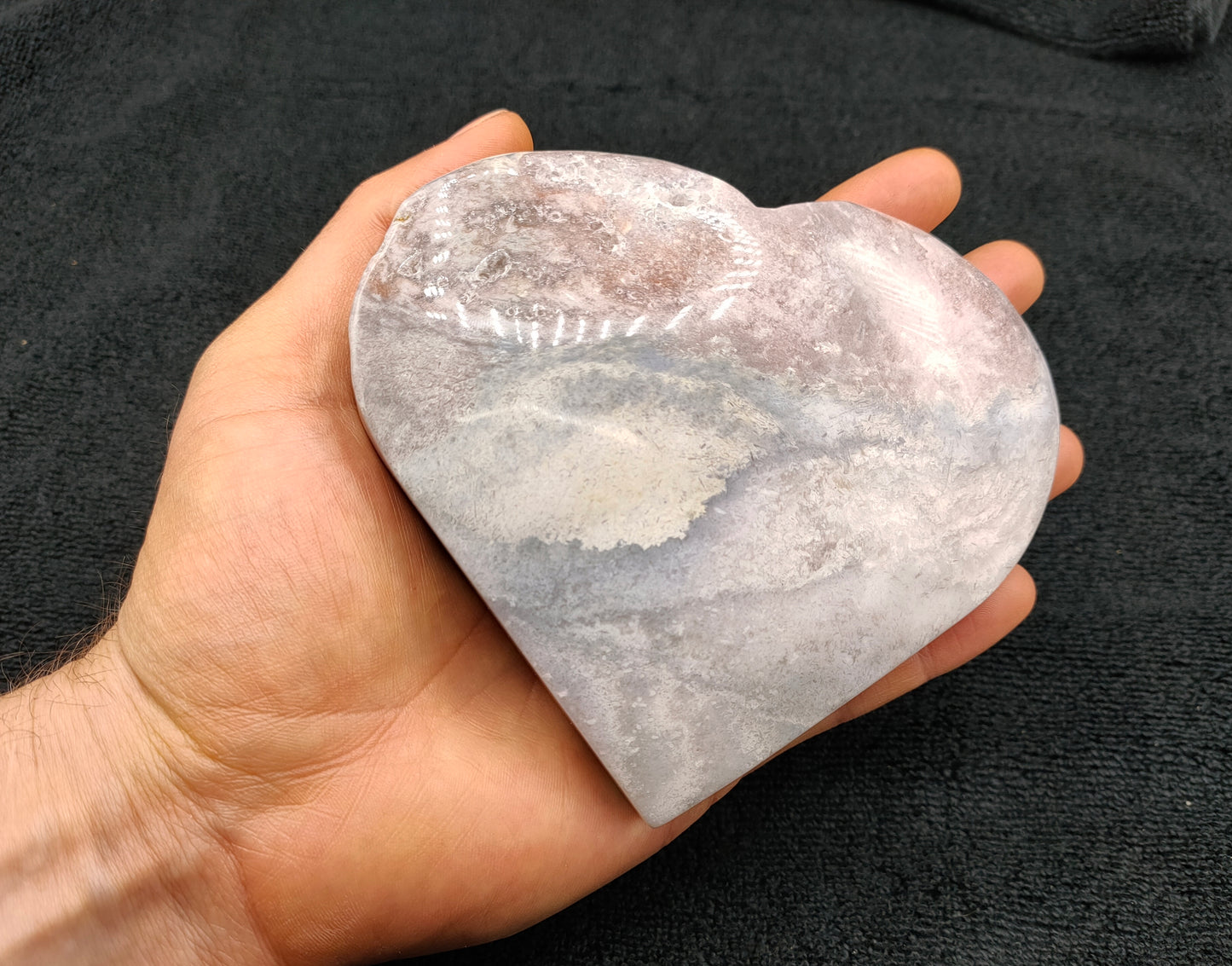 2KG Large Dark Pink Amethyst Hearts