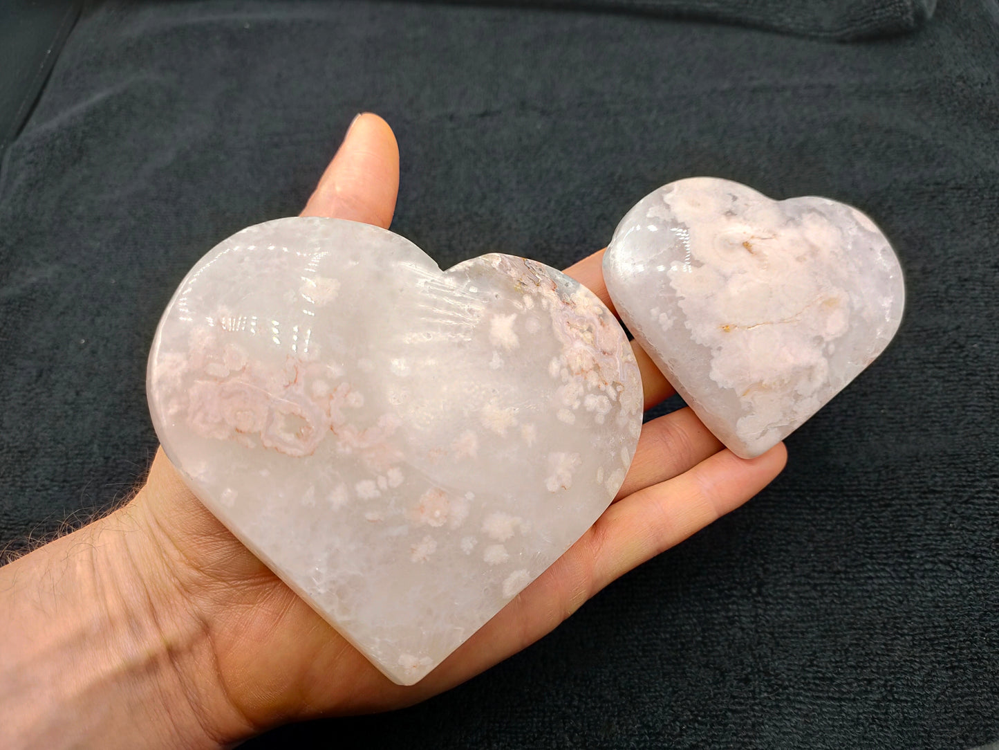 1KG Flower Agate Hearts