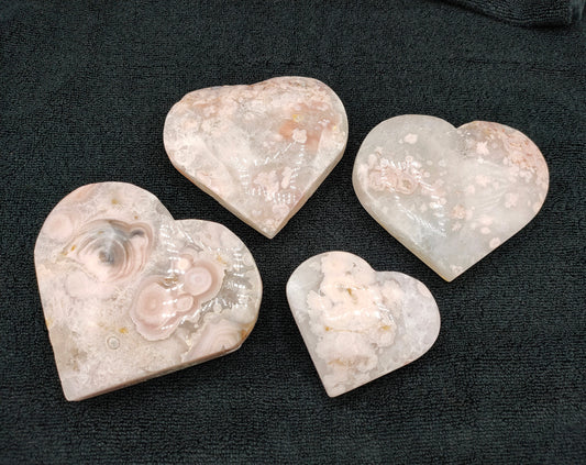 1KG Flower Agate Hearts