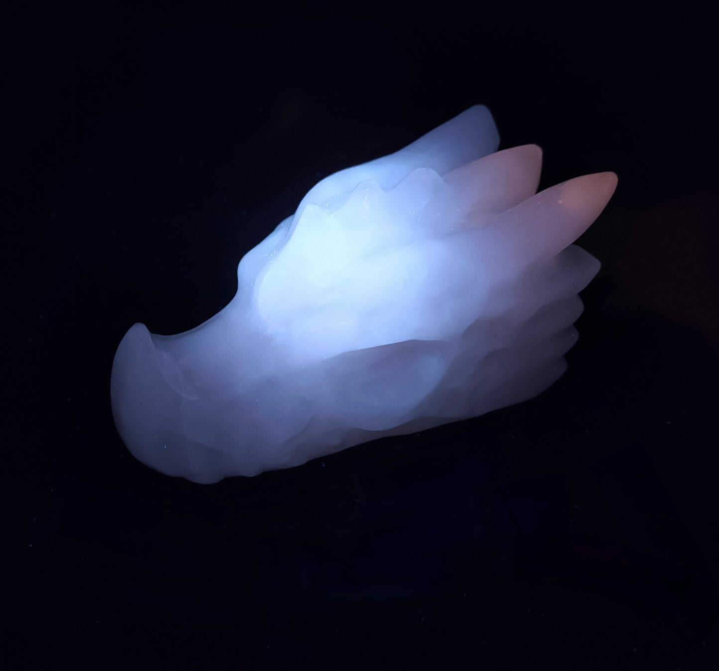 Large Pink calcite Dragon Head