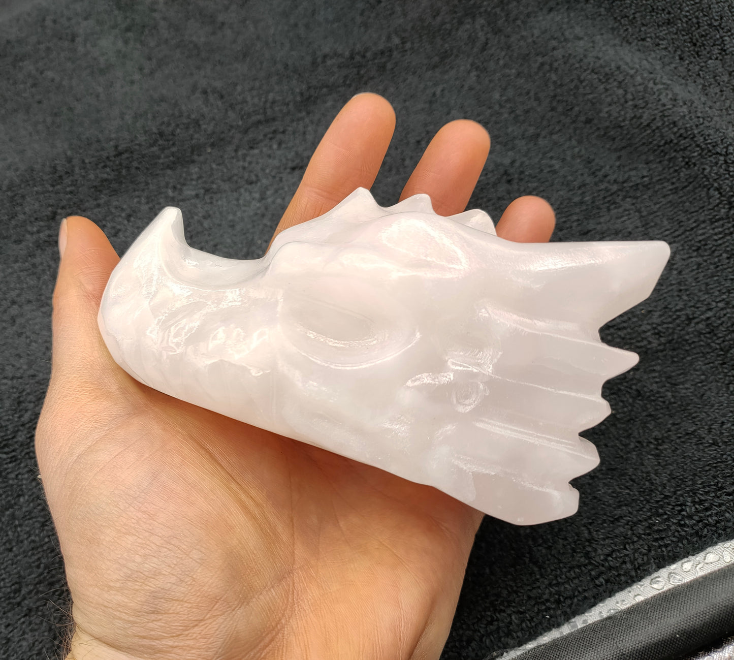 Large Pink calcite Dragon Head