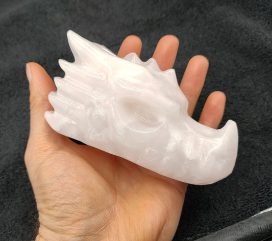 Large Pink calcite Dragon Head