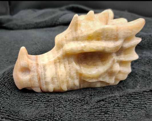 Large Yellow calcite Dragon Head