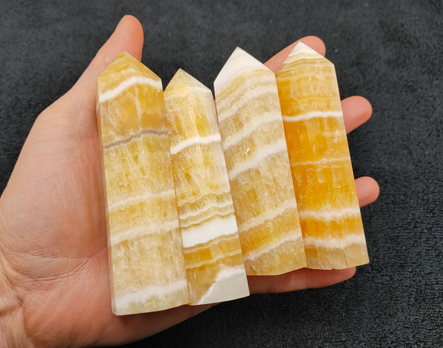 1KG Yellow Calcite Towers