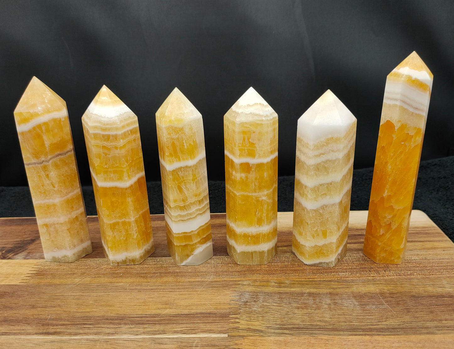 1KG Yellow Calcite Towers