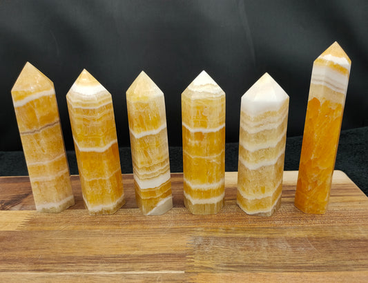 1KG Yellow Calcite Towers