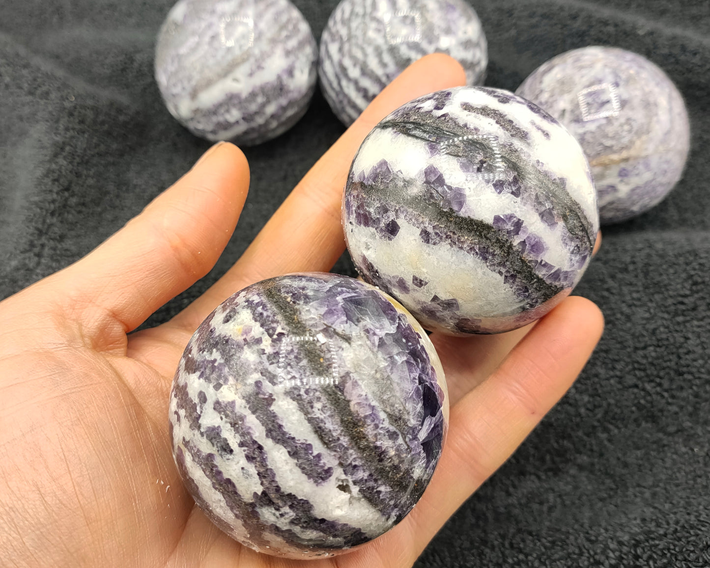 1.4KG Purple Sphalerite Spheres