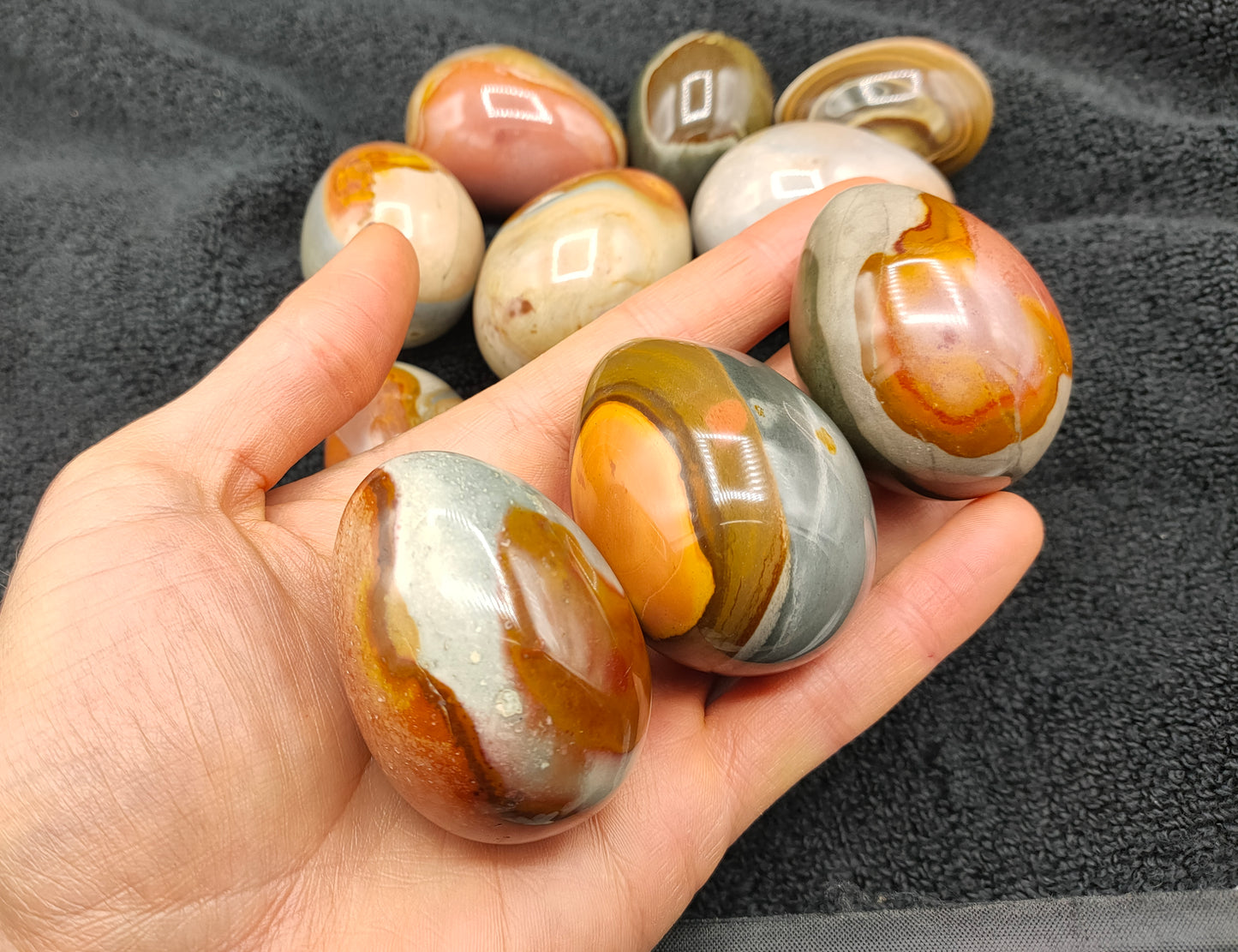 1KG POLYCHROME JASPER EGGS