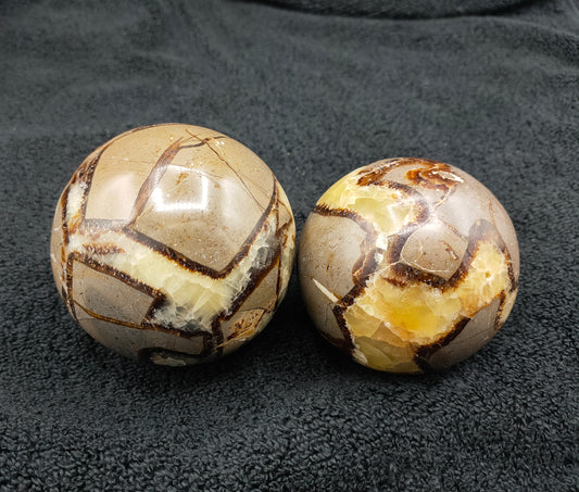 2X Large Septarian Spheres