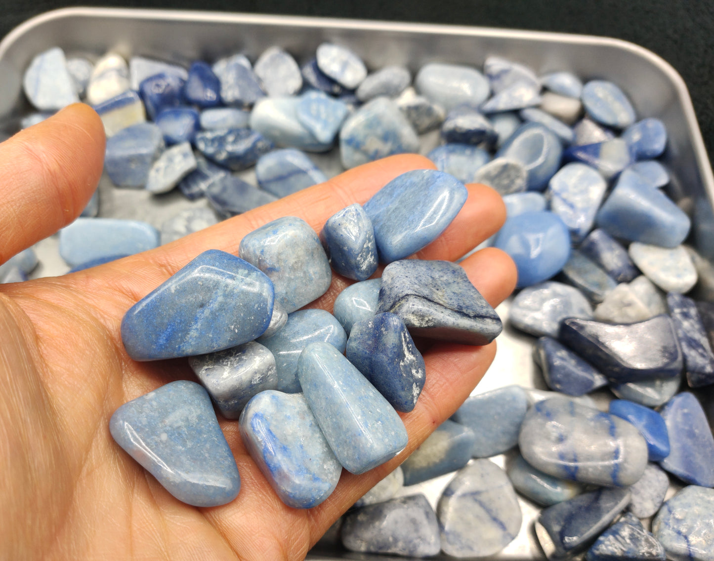 1KG Blue Aventurine chips & Tumbles