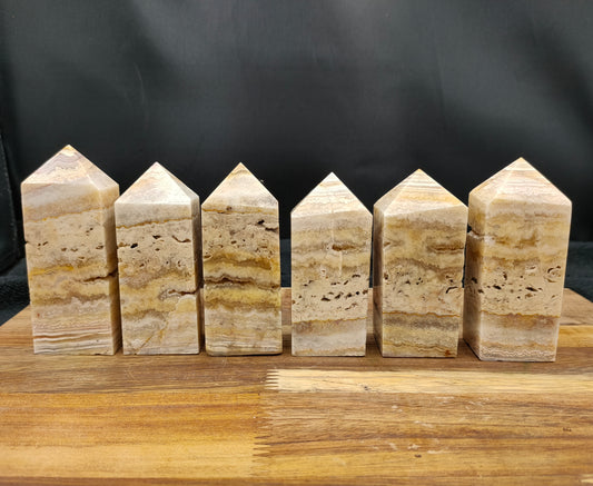 1KG Yellow Crazy Lace Agate Towers