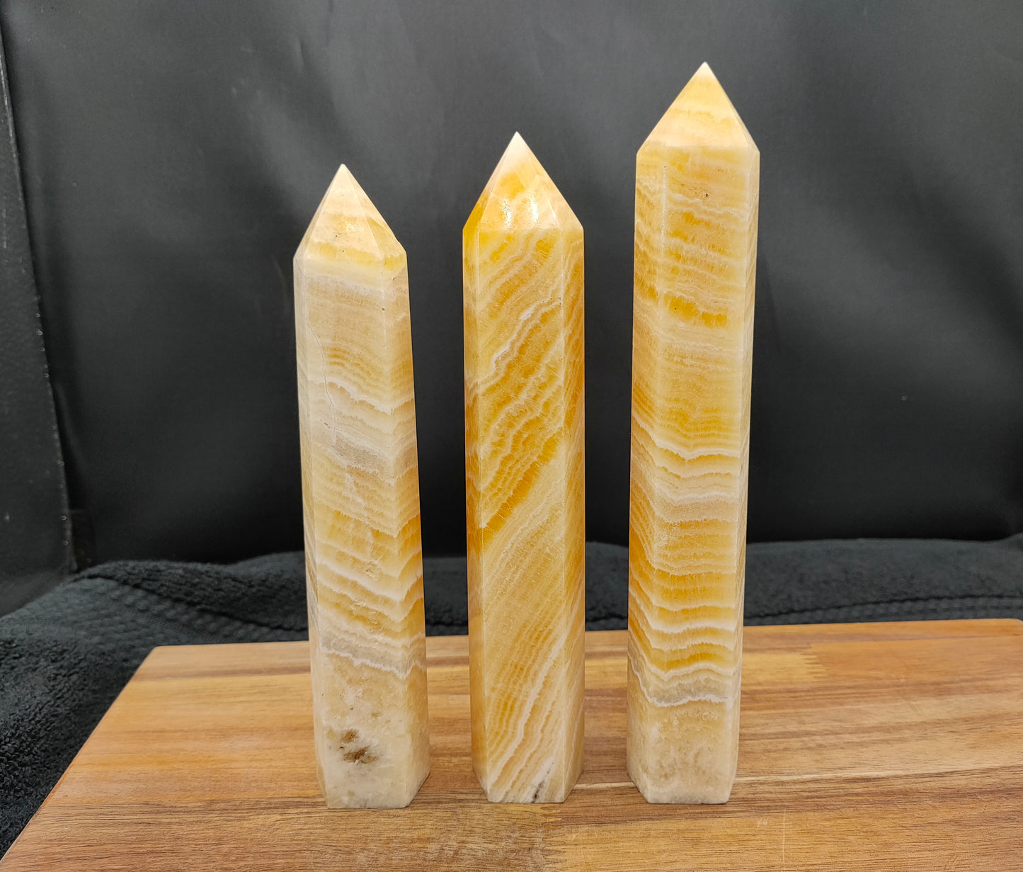 1KG Large Yellow Calcite Towers