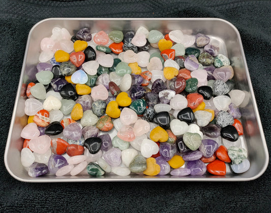 1KG Mixed Mini Crystal Hearts 20mm