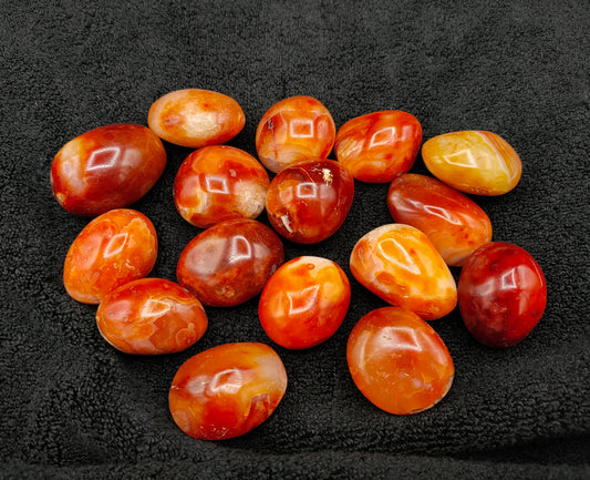 1KG Carnelian Palm / Tumble Stones