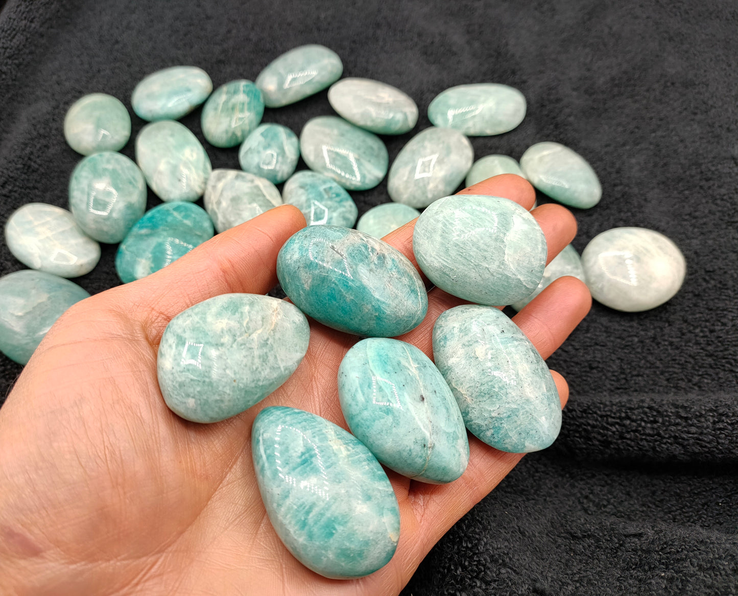 1KG Amazonite Palm Stones / Tumble Stones