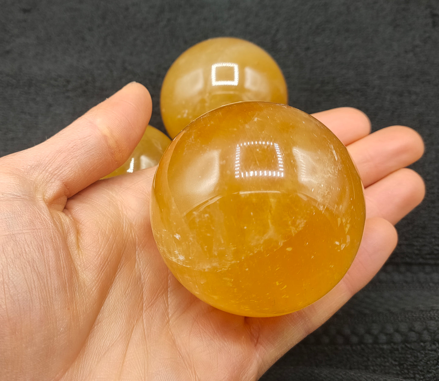 1KG Yellow Calcite Sphere's