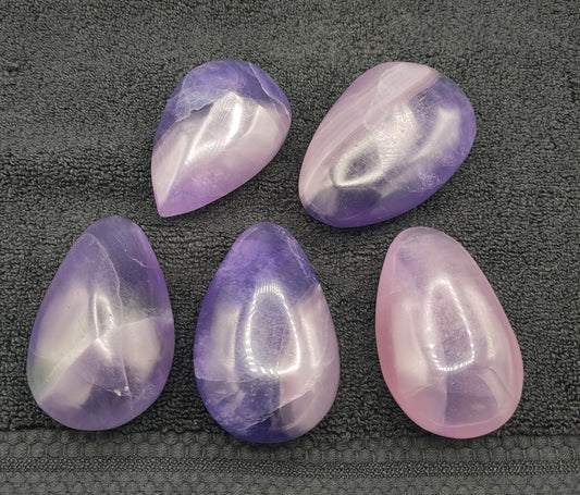1KG Purple Fluorite Palm Stones