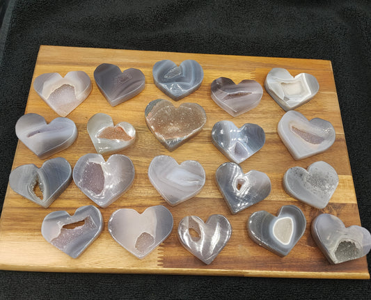 1KG Druzy Agate Hearts