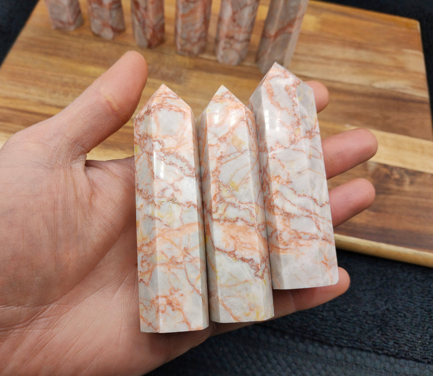 1KG Red Vein Jasper Towers