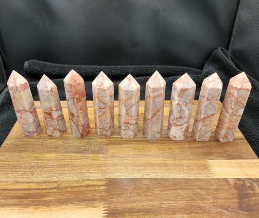 1KG Red Vein Jasper Towers