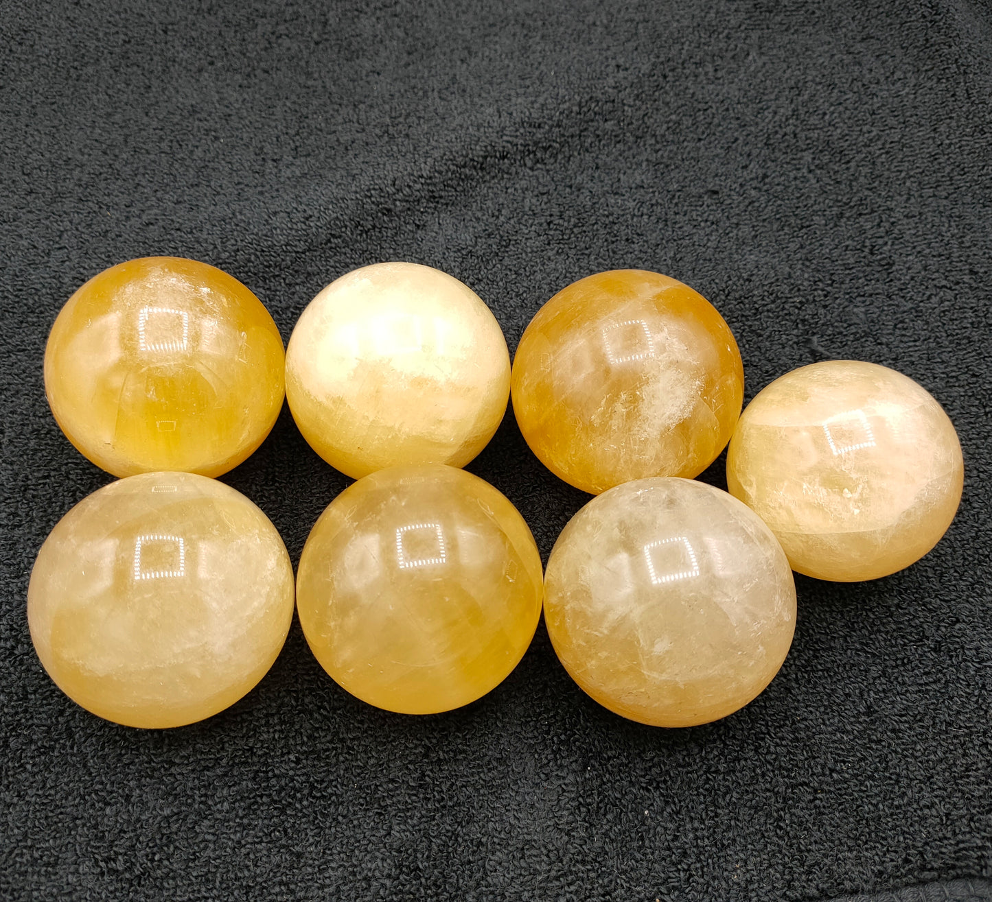 2KG Yellow Calcite Spheres