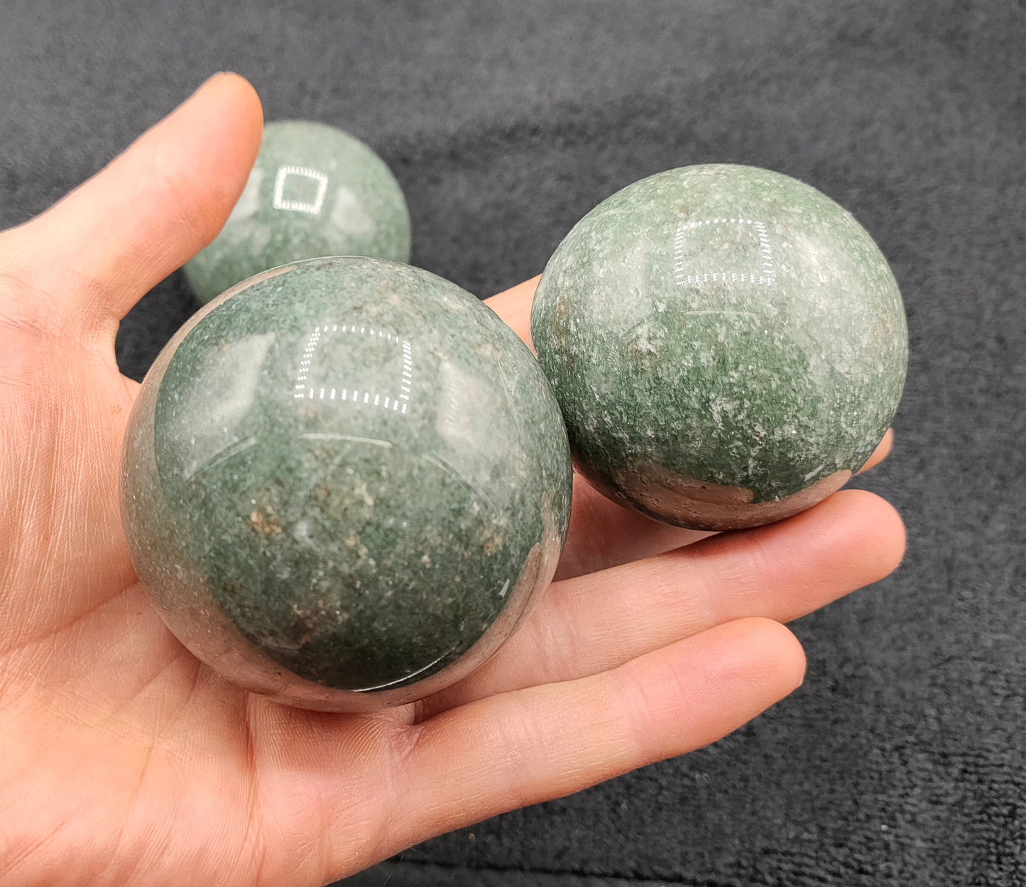 1KG Green Strawberry Quartz Spheres