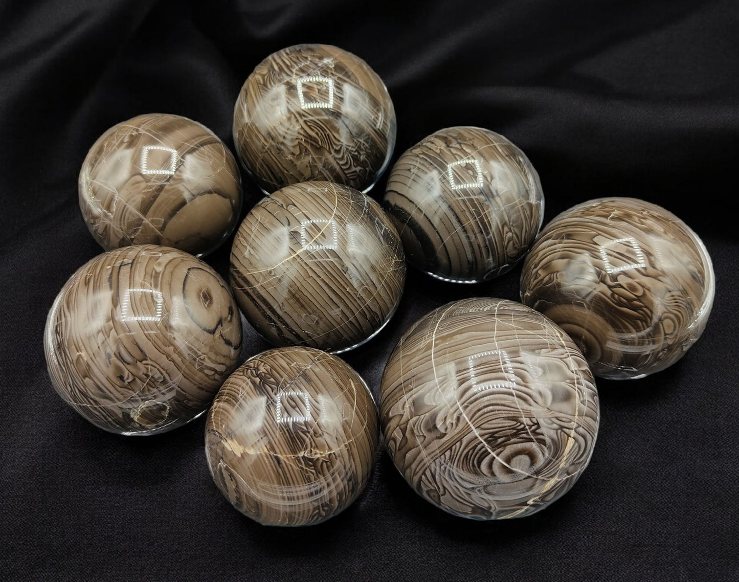 2KG Coffee Zebra Jasper Spheres