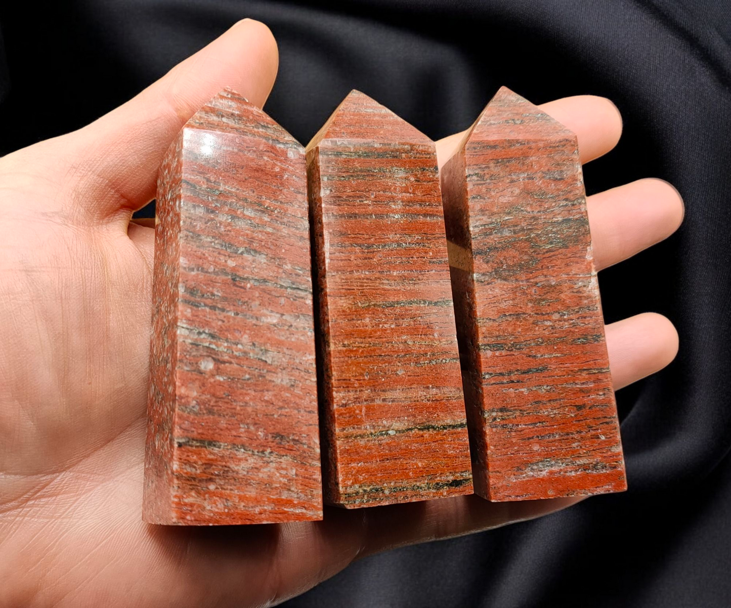 1KG Red Sesame Jasper Towers